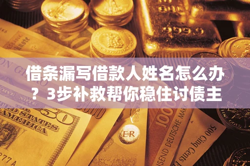 北京借条漏写借款人姓名怎么办？3步补救帮你稳住讨债主动权